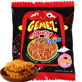 GEMEZ印尼进口零食 小鸡面干脆面烤鸡风味辣味即食点心面休闲零食膨化 辣味14g