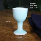 瓯江 瓯江(OUJIANG)龙泉青瓷酒具白酒杯简约高脚小酒杯敬酒杯陶瓷酒杯 高脚小酒杯粉青