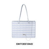 OMTO链条托特包女大容量拉链包包女上班族通勤大包单肩包新年礼物包包 灰色(中号)