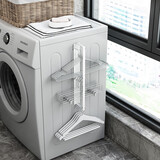 圣西陶 衣架收纳架免打孔挂钩晾衣架浴室免钉置物架多功能壁挂收纳架磁吸式洗衣机衣架置物架神器 白色大号（磁吸款）