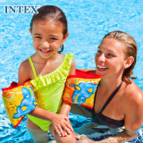 INTEX 56659手臂圈儿童玩具礼物学游泳鲨鱼包布充气水袖小孩套胳膊浮圈
