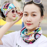【多色可选】冰丝魔术头巾男女 面罩围脖夏天户外脖套夏季头巾冰丝防晒防风脖子薄 zxc 冰感丝围脖帽 粉涂鸦