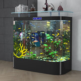 江彩客厅鱼缸欧式双圆弧金鱼缸超白大型水族箱1米1.2米家用半圆柱热带 定制定做+单独下料生产