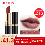 露华浓（Revlon）丽采保湿滋润唇膏女士哑光黑管口红女士不掉色美妆化妆品女彩妆 535#砖红色（奶油质地）