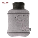 BYXAS百赛施德国TUV认证注水热水袋热敷灌水暖水袋暖手宝 中插北极熊灰