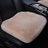 百冉汽车坐垫皮毛一体纯羊毛冬季座垫羊剪绒毛垫三件套无靠背短羊毛绒保暖车垫前排单片方垫冬天毛垫不掉毛 前排一片--米色 其他车拍下留言车型(市面上95%车型均可以使用)
