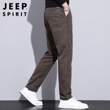 JEEP SPIRIT吉普休闲裤男春夏季商务裤子男士新复古回潮男裤 咖啡色 28