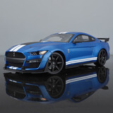美驰图 1:18 2020款 福特野马GT500谢尔比眼镜蛇合金汽车模型车模 收藏 金属蓝条纹款
