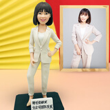 陶的传人泥人真人定制人像玩偶ai照片制作3d人物立体人像手办人偶泥塑摆件 26厘米单人