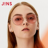 JINS睛姿 太阳镜女金属时尚男女同款墨镜女防晒LMF19S387 95金色