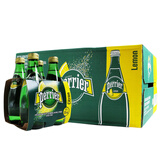 Perrier法国进口Perrier巴黎水含气天然矿泉水青柠330ml 柠檬味24瓶