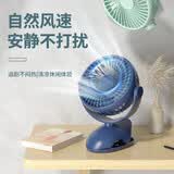 XAXR 小风扇迷你可充电车载usb夹子式随身大风力电风扇小型学生宿舍桌面台式宝宝婴儿床上夹子风扇 豪蓝色|5000毫安|四档风大低噪
