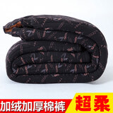 迷曼魅中老年人棉裤女加绒加厚奶奶冬装老太太高腰宽松妈妈裤子加肥加大 6号(字母花) 3XL 建议85-100斤