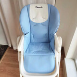 POUCHk05婴儿童宝宝餐椅坐垫座套安全带pu皮套配件 新钻石蓝pu皮坐垫