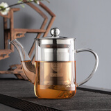 玉兰香 耐热玻璃茶壶不锈钢过滤泡茶壶 冲茶器花茶壶功夫茶具水壶 P-005:500ml