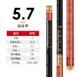 美人鱼（Mermaid） 美人鱼官网竿王鱼竿手杆轻硬28调综合杆碳素钓鱼竿渔具 5.7m 竿王