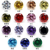 江浸月锆石裸石15种颜色4~10mm5A圆形超闪diy立方氧化锆人造宝石SN6768 10mm（一套，15色各一粒）