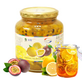 韩国进口 全南 柠檬百香果饮品1kg 泡水喝的饮品 蜜炼冲饮果酱