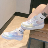 耐克（NIKE）【潮】女鞋Air Force 1AF1新款低帮马卡龙空军一号女运动休闲板鞋 CI0919-106 白蓝粉马卡龙 37.5