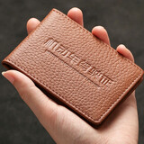 圣晏（SANGUINE）机动车驾驶证皮套行驶证件套证件包驾照本保护套 爱玛棕-字款 5窗+4卡位