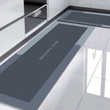 万创厨房地垫吸水吸油防油防水地面专用地垫防滑脚垫垫子免洗可擦地毯 北欧风-8806 50*80cm+50*160cm【套装更美观】