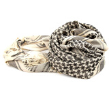 挺进者 军迷户外战术围巾 阿拉伯方巾 加厚款保暖防寒男女纯棉围巾 米色(加厚款) 均码