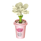 JAKi积木拼装植物日志奶茶杯绿植花卉办公桌拼装摆件儿童女生生日礼物 奶茶杯茉莉