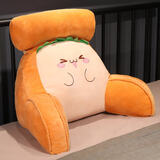 物枕居 靠枕床头大靠背床上卧室靠枕玩手机抱枕靠垫男生款睡觉护腰垫 面包 70cm*50cm*25cm 含枕芯 （独立内胆）