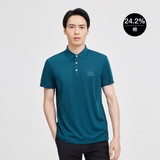 劲霸男装（K-Boxing）男士T恤纯色时尚休闲百搭夏季短袖polo领男FTBG2381 天际蓝 180 