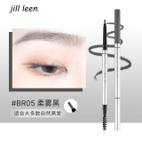 JILL LEEN 极细眉笔女 初学者持玖防水防汗自然色 免削细头螺旋刷 BR05 柔雾黑