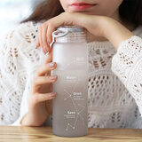 卡西菲kaxifei（KAXIFEI）渐变色ins玻璃杯磨砂星空韩版男女大容量便携水杯随手杯创意学生