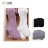 行走 儿童连裤袜女童打底裤袜新生宝宝春秋袜棉袜 白色 春秋款 M码  2-4岁