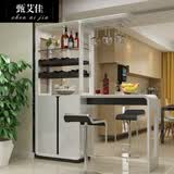 甄艾佳酒柜客厅隔断柜家用吧台桌玄关柜酒吧台柜家用简约现代装饰隔断柜 1.2米吧台不带吧椅 组装