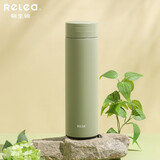 物生物（RELEA）保温杯304不锈钢茶杯男女学生大容量直身水杯 山葵 500ml