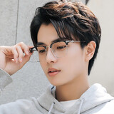 VEESA变色防蓝光电竞游戏眼镜佐欢眼镜眼镜框架平光镜可配近视度数散光 豆花金框 防蓝光平光（0度）