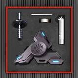 礼孩子金属指尖陀螺超持久发夜光成人办公室解压男孩学生减压玩具7-14岁 双面灯光-机械师深空灰