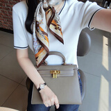 故事人生女桑蚕丝丝巾北欧简约条纹真丝围巾女70cm方巾领巾时尚百搭真丝巾 纽扣浅卡 68*68cm