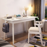 美洲马（MEZVMV）【顺丰速发】实木电脑桌书桌单人台式电脑桌学生学习写字桌椅套装 白色-无抽屉【优质橡胶木】 80*50*75cm实木书桌