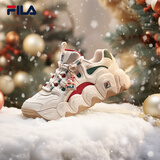 斐乐（FILA）老爹鞋女鞋情侣款运动鞋圣诞可颂面包鞋休闲鞋男鞋 【女】雪白/雨朦灰色-SR 37.5