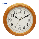 卡西欧（CASIO）挂钟客厅创意实木复古钟表现代简约石英钟时尚中式复古时钟挂表 IQ-121-7PF