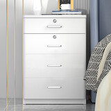 虎牌保密柜密码家用床头柜式带锁文件柜办公柜60.5cm白色