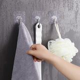 八千城各种免钉置物架卡扣备用粘贴胶无痕挂钩子母扣浴室壁挂固定免打孔 金属钩10个装（6*6cm）