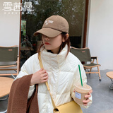 雪茜曼棒球帽男弯檐显脸小女士美式复古潮人情侣咖啡色大码鸭舌帽子女