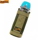 路游A130户外旅行多功能网眼透视水瓶壶杯袋套molle附件包腰挂包尼龙 卡其色大号(直径80mm)