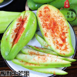 青惠悠泰国酸脆生吃芒果象牙芒蘸酱无纸核青绿芒果云南酸野特产水果顺丰 生吃芒果1斤+[蘸料]