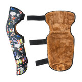 烨燊 冬季儿童护膝保暖骑车加厚摩托车防风被防水布电动男女小孩护腿 49cm小狗加绒护膝适合110-150