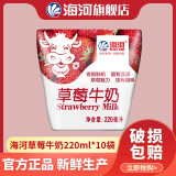 海河牛奶早餐奶天津海河网红风味奶日期新鲜可批发袋装奶 海河牛奶草莓味220ml*10包