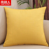 南极人（Nanjiren）加厚亚麻纯色抱枕简约客厅沙发靠垫汽车办公室腰枕床头大靠枕腰垫 柠檬黄(加厚素色亚麻) 55X55cm抱枕套（含芯）