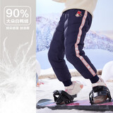 迪士尼女童羽绒裤儿童白鸭绒中大童休闲保暖外穿裤子 CK002藏蓝 110cm 