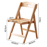 竹玺龙 折叠椅楠竹大号折叠椅办公休闲椅家用简约北欧餐椅折椅椅子靠背椅便携办公室木凳子凳 原竹色靠背折叠椅